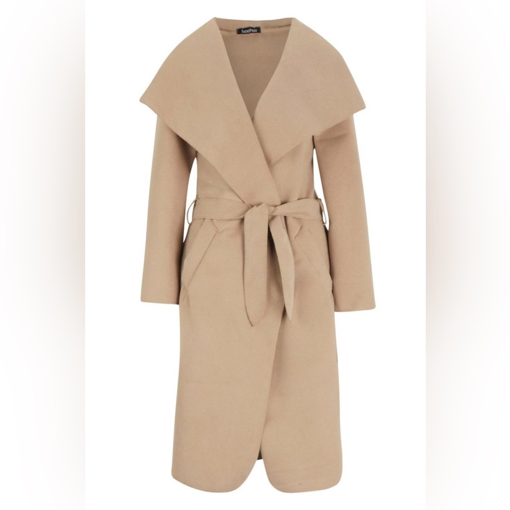 Camel Light Tan Soft Belted Trench Coat